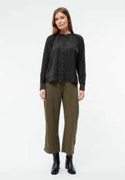 Givn Berlin Stoffhose GBMAIVE aus TENCEL™ mit einseitiger Liegefalte Trousers Khaki