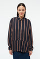 Givn Berlin Streifen-Bluse IVY aus LENZING™ ECOVERO™ Blouse Midnight Blue / Light Camel (Stripes)