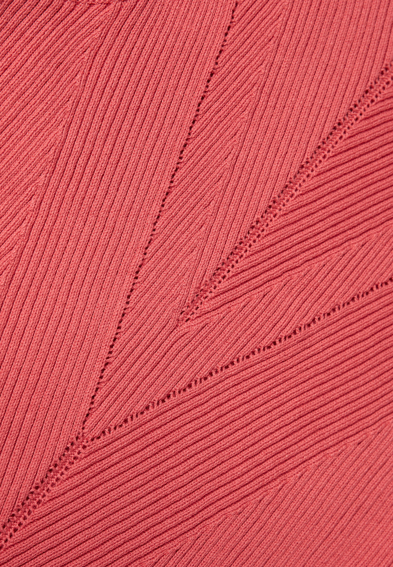 Givn Berlin Strick-Top GBCOURTNEY slim aus Bio-Baumwolle Top Sunset Coral