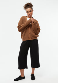 Givn Berlin Strickcardigan GBDESIREE oversize aus Bio-Baumwolle mit Perlmuster-Strick Cardigan Dark Camel