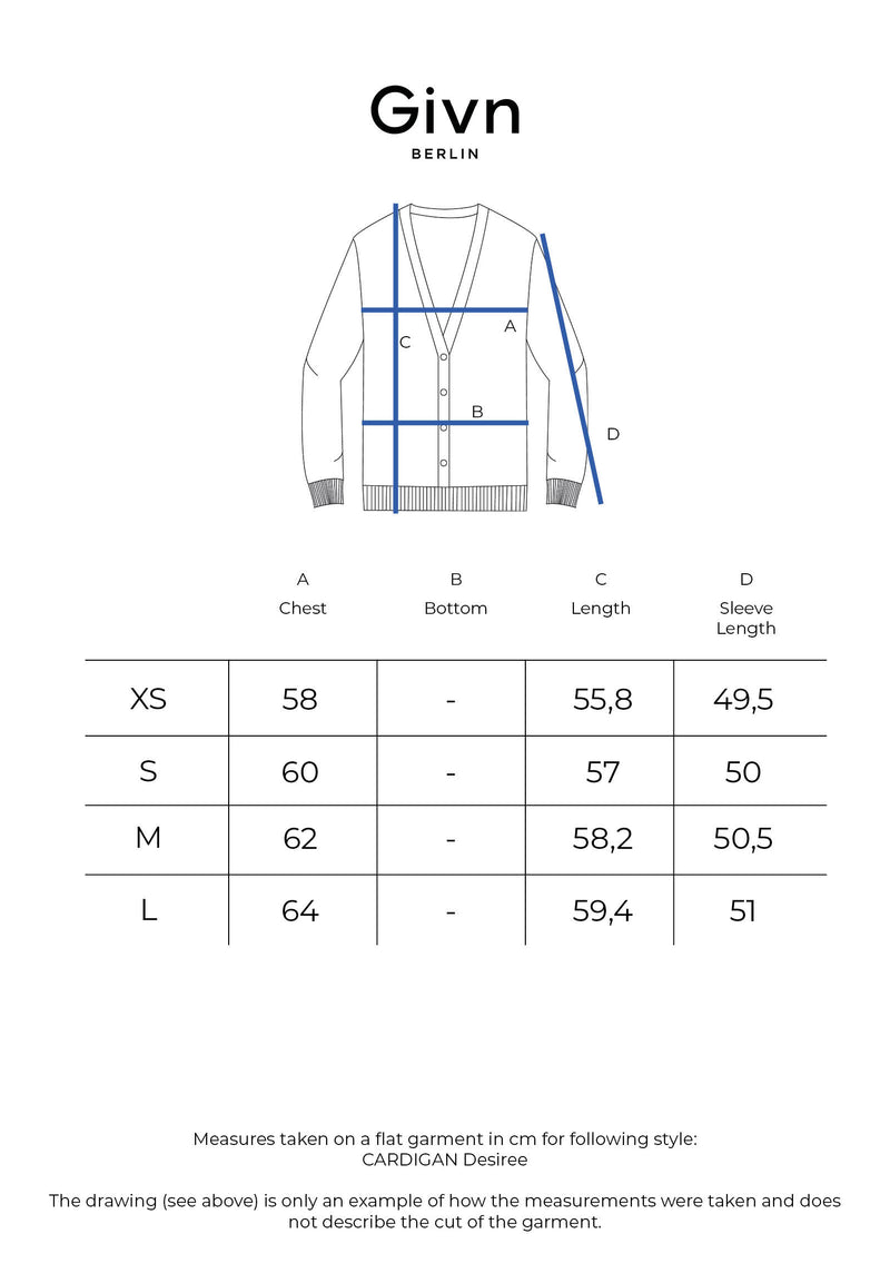 Givn Berlin Strickcardigan GBDESIREE oversize aus Bio-Baumwolle mit Perlmuster-Strick Cardigan Dark Camel