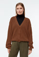 Givn Berlin Strickcardigan GBDESIREE oversize aus Bio-Baumwolle mit Perlmuster-Strick Cardigan Dark Camel