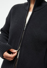 Givn Berlin Strickjacke GBABIGAIL aus Bio-Baumwolle mit Reißverschluss Cardigan Anthracite