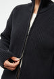 Givn Berlin Strickjacke GBABIGAIL aus Bio-Baumwolle mit Reißverschluss Cardigan Anthracite