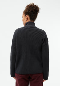 Givn Berlin Strickjacke GBABIGAIL aus Bio-Baumwolle mit Reißverschluss Cardigan Anthracite