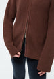 Givn Berlin Strickjacke GBABIGAIL aus Bio-Baumwolle mit Reißverschluss Cardigan Burned Brown