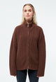 Givn Berlin Strickjacke GBABIGAIL aus Bio-Baumwolle mit Reißverschluss Cardigan Burned Brown
