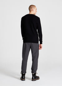 Organic Cotton Knit Sweater ADRIAN - Black