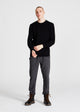 Organic Cotton Knit Sweater ADRIAN - Black
