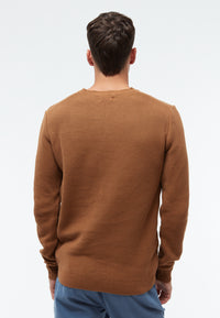 Givn Berlin Strickpullover ADRIAN aus Bio-Baumwolle Sweater Caramel Brown