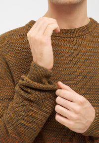 Givn Berlin Strickpullover AIDEN aus Bio-Baumwolle Sweater Golden Oak (Melange)