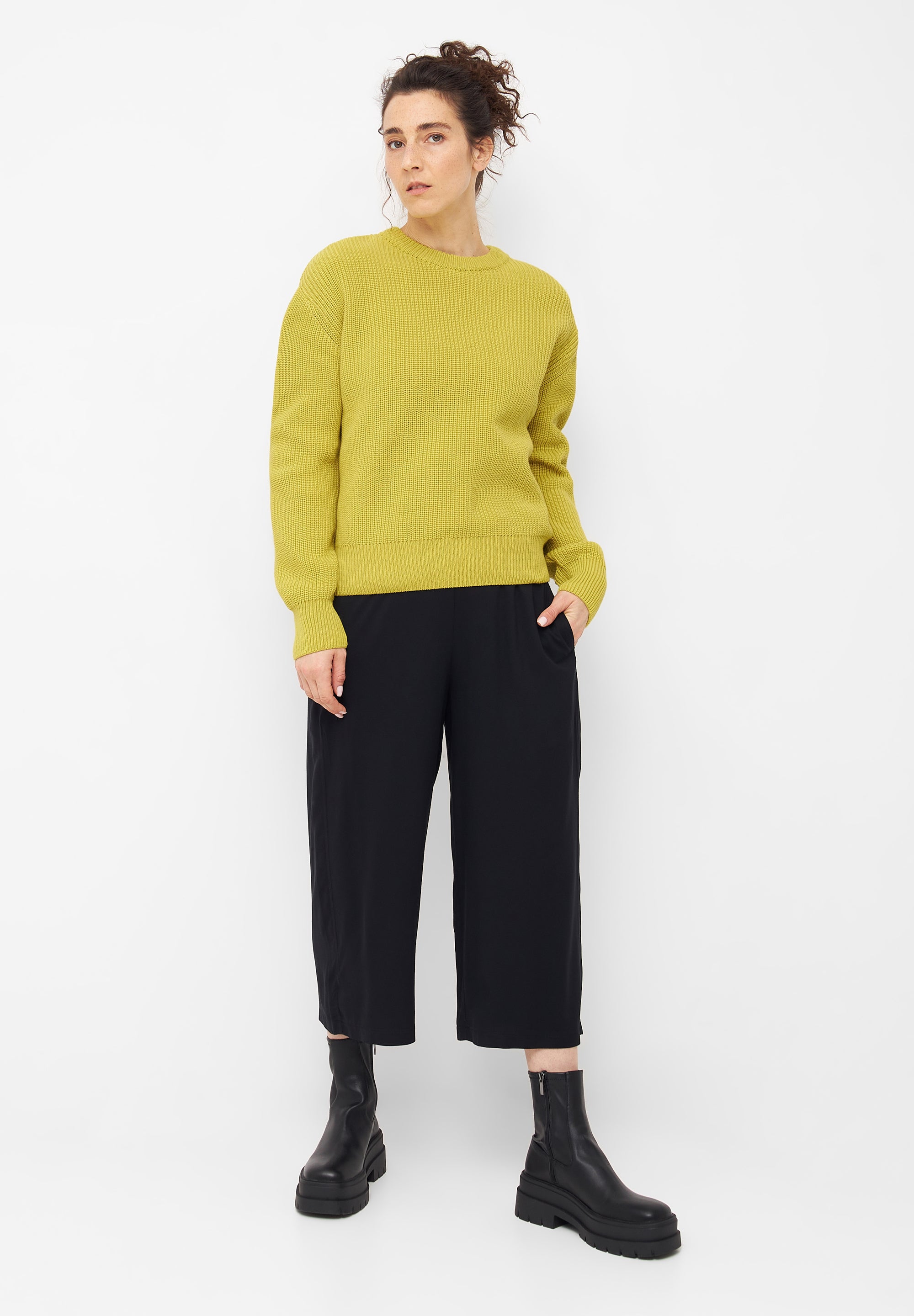 Givn Berlin Strickpullover ARIA aus Bio-Baumwolle Sweater Dusty Lime