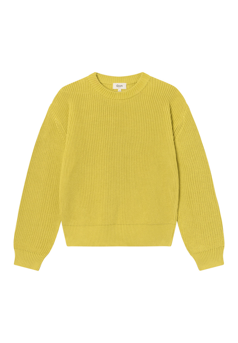 Givn Berlin Strickpullover ARIA aus Bio-Baumwolle Sweater Dusty Lime