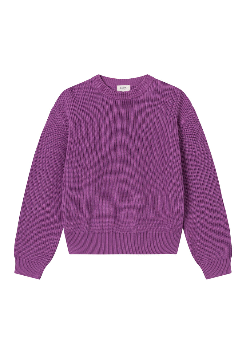 Givn Berlin Strickpullover ARIA aus Bio-Baumwolle Sweater Vivid Violet