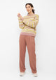 Givn Berlin Strickpullover ARIA aus Bio-Baumwolle Sweater White / Lime / Violet (Stripes)
