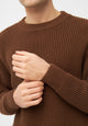 Givn Berlin Strickpullover CARLOS aus Bio-Baumwolle Sweater Chestnut Brown