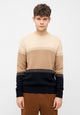 Givn Berlin Strickpullover DALE aus recycelter Wolle Sweater Acryl / Camel / Blue