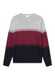 Givn Berlin Strickpullover DALE aus recycelter Wolle Sweater Grey / Red / Black