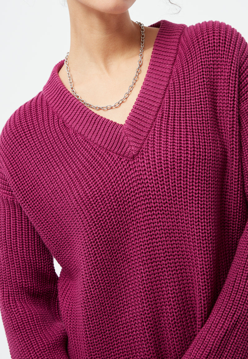 Givn Berlin Strickpullover ELSA aus Bio-Baumwolle Sweater Dark Pink