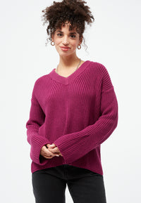 Givn Berlin Strickpullover ELSA aus Bio-Baumwolle Sweater Dark Pink