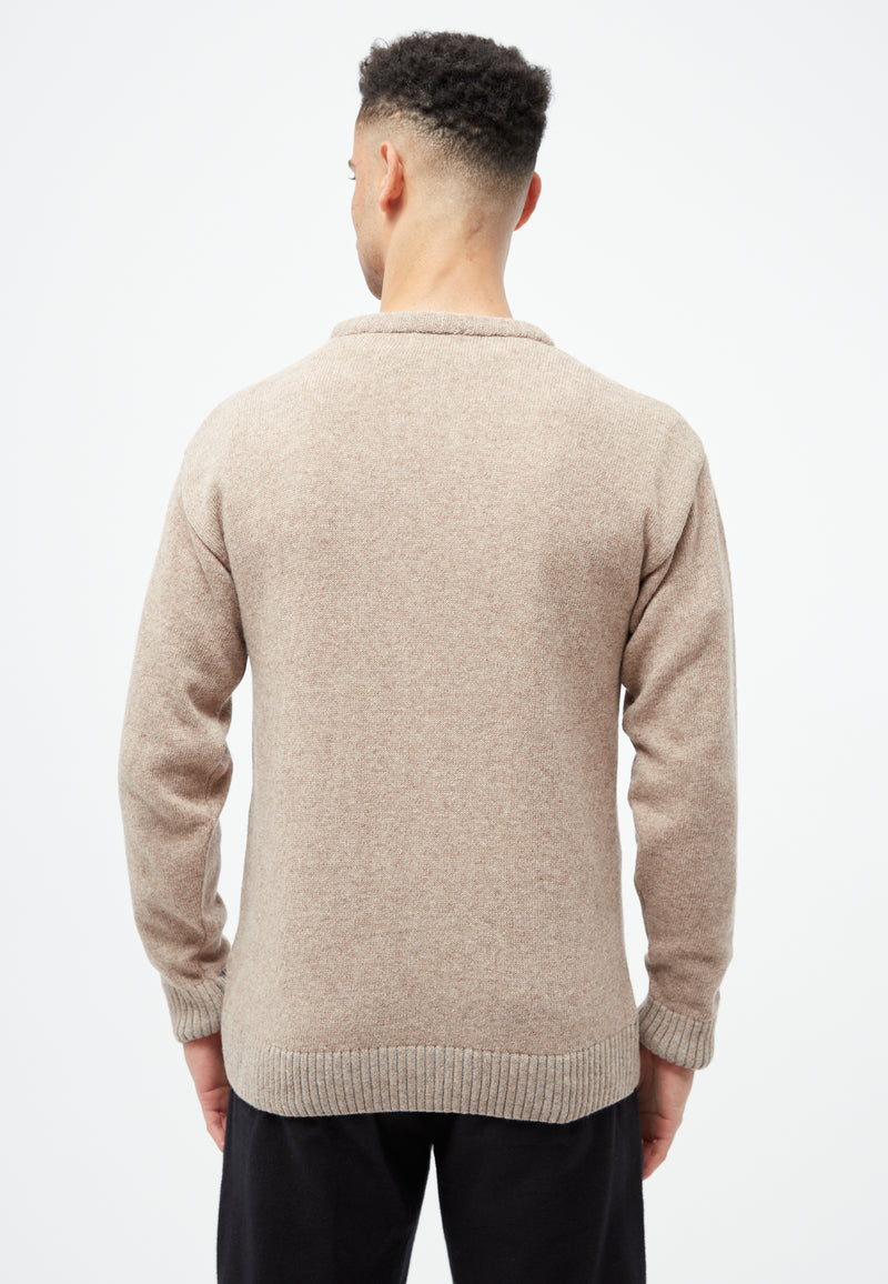 Givn Berlin Strickpullover ETHAN aus recycelter Wolle Sweater Beige