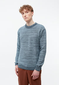 Givn Berlin Strickpullover GBAIDEN relaxed aus Bio-Baumwolle Sweater Midnight Blue (Melange)