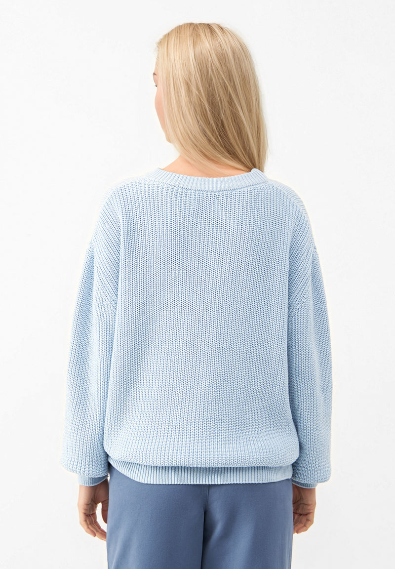 Givn Berlin Strickpullover GBARIA loose Fit aus Bio-Baumwolle Sweater Ice Blue