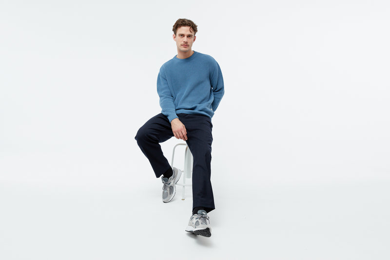 Givn Berlin Strickpullover GBBRENDAN loose Fit aus Bio-Baumwolle Sweater Cloudy Blue
