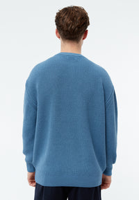 Givn Berlin Strickpullover GBBRENDAN loose Fit aus Bio-Baumwolle Sweater Cloudy Blue