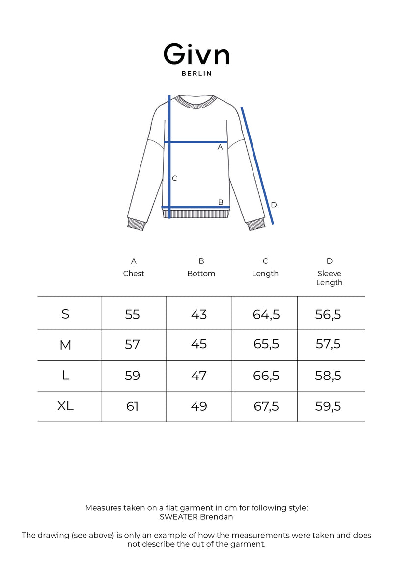 Givn Berlin Strickpullover GBBRENDAN loose Fit aus Bio-Baumwolle Sweater Cloudy Blue
