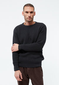 Givn Berlin Strickpullover GBCARL aus Bio-Baumwolle Sweater Anthracite