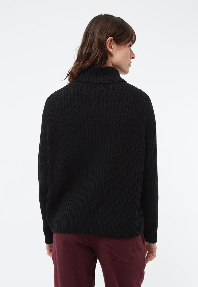 Givn Berlin Strickpullover GBCASSIA mit Rollgragen aus recyceltem Wollgemisch Sweater Black