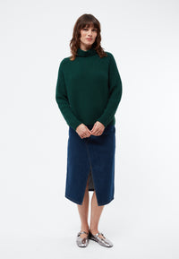 Givn Berlin Strickpullover GBCASSIA mit Rollgragen aus recyceltem Wollgemisch Sweater Bottle Green