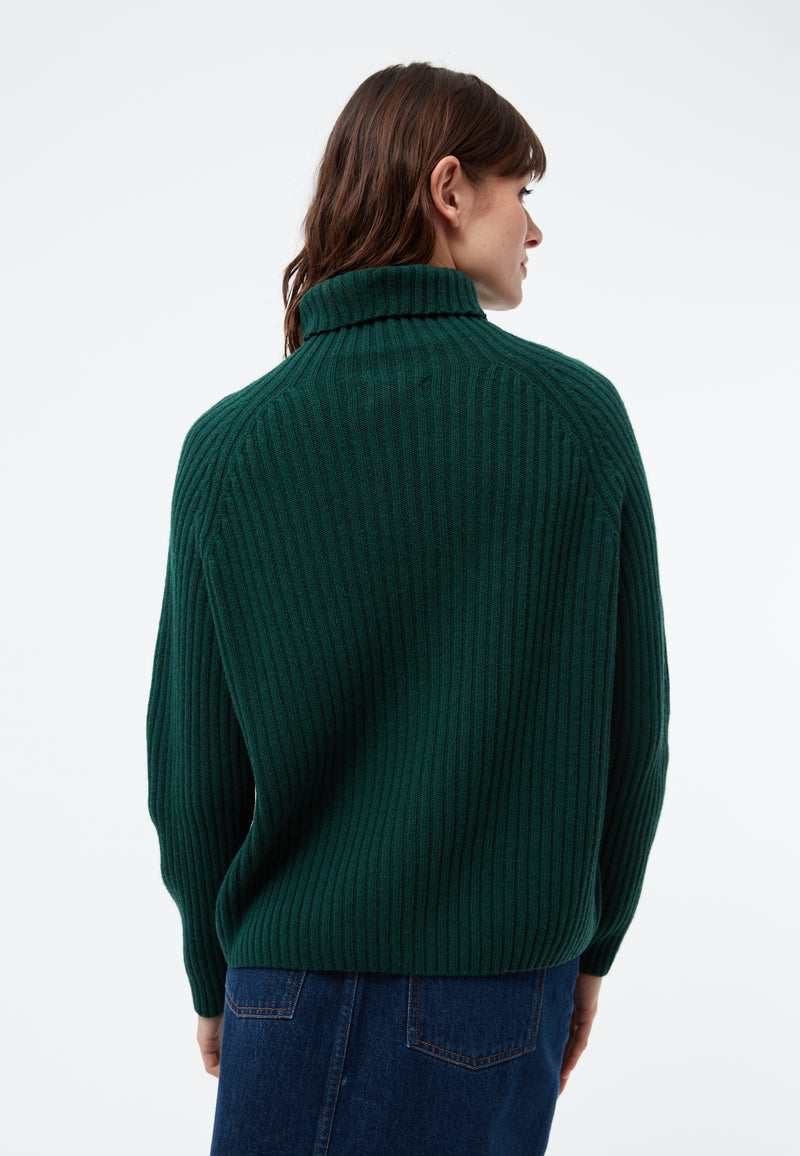 Givn Berlin Strickpullover GBCASSIA mit Rollgragen aus recyceltem Wollgemisch Sweater Bottle Green