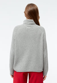 Givn Berlin Strickpullover GBCASSIA mit Rollgragen aus recyceltem Wollgemisch Sweater Mid Grey