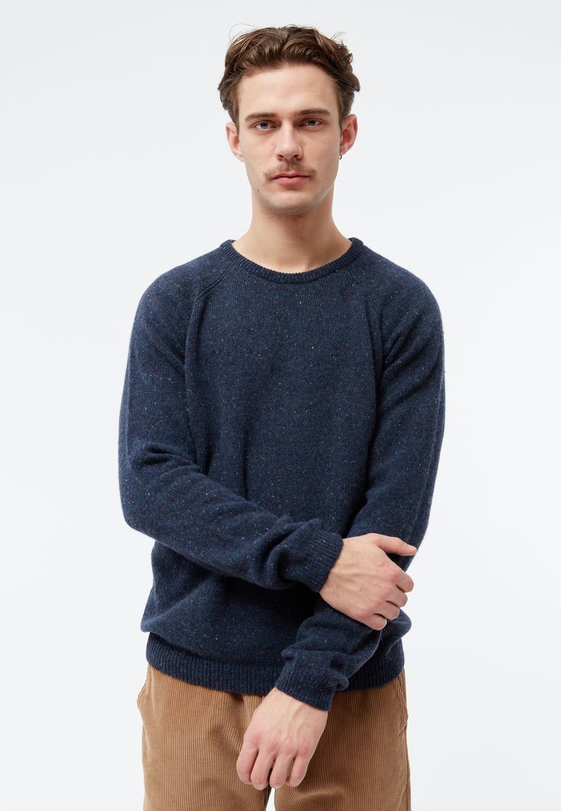 Givn Berlin Strickpullover GBCOOPER aus recyceltem Wollgemisch Sweater Dark Blue