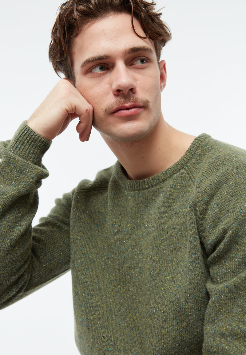 Givn Berlin Strickpullover GBCOOPER aus recyceltem Wollgemisch Sweater Khaki