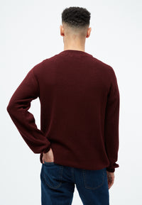 Givn Berlin Strickpullover GBCamillo aus Bio-Merinowolle Sweater Burgundy (Merino)