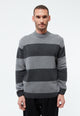 Givn Berlin Strickpullover GBIVAN aus recycelter Wolle Sweater Iron Grey / Anthracite (Stripes)