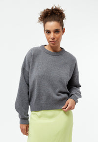 Givn Berlin Strickpullover GBJULIANA aus recycelter Wolle Sweater Mid Grey