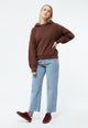 Givn Berlin Strickpullover GBMARIELLA relaxed Fit aus Bio-Baumwolle mit Kaputze Sweater Burned Brown