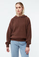 Givn Berlin Strickpullover GBMARIELLA relaxed Fit aus Bio-Baumwolle mit Kaputze Sweater Burned Brown
