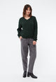 Givn Berlin Strickpullover GBRAMEA mit Zopfmuster aus Bio-Baumwolle Sweater Bottle Green