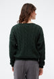 Givn Berlin Strickpullover GBRAMEA mit Zopfmuster aus Bio-Baumwolle Sweater Bottle Green