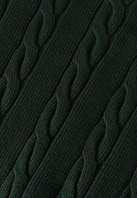 Givn Berlin Strickpullover GBRAMEA mit Zopfmuster aus Bio-Baumwolle Sweater Bottle Green