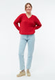 Givn Berlin Strickpullover GBRAMEA mit Zopfmuster aus Bio-Baumwolle Sweater Crimson