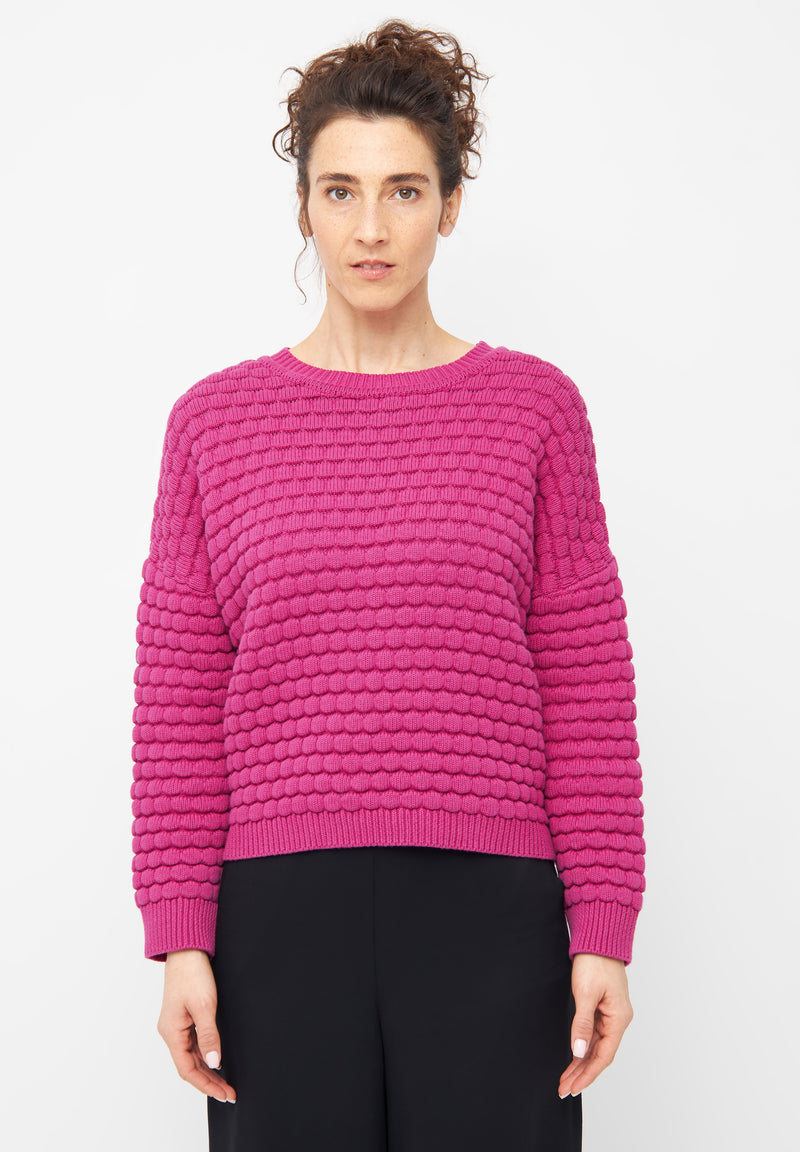 Givn Berlin Strickpullover GB-EMILY aus Bio-Baumwolle Sweater Berry Pink