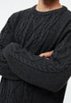 Givn Berlin Strickpullover RICO aus Bio-Wolle Sweater Dark Grey (Wool)