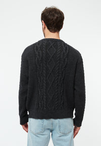 Givn Berlin Strickpullover RICO aus Bio-Wolle Sweater Dark Grey (Wool)