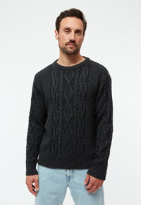Givn Berlin Strickpullover RICO aus Bio-Wolle Sweater Dark Grey (Wool)